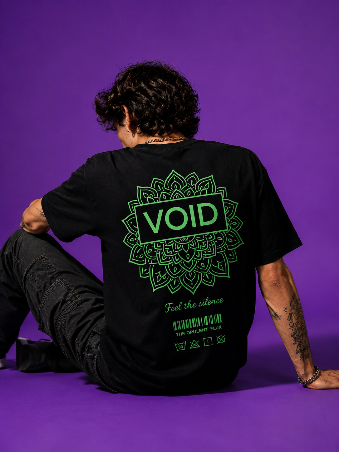 Void Mandala Oversized Streetwear T-Shirt