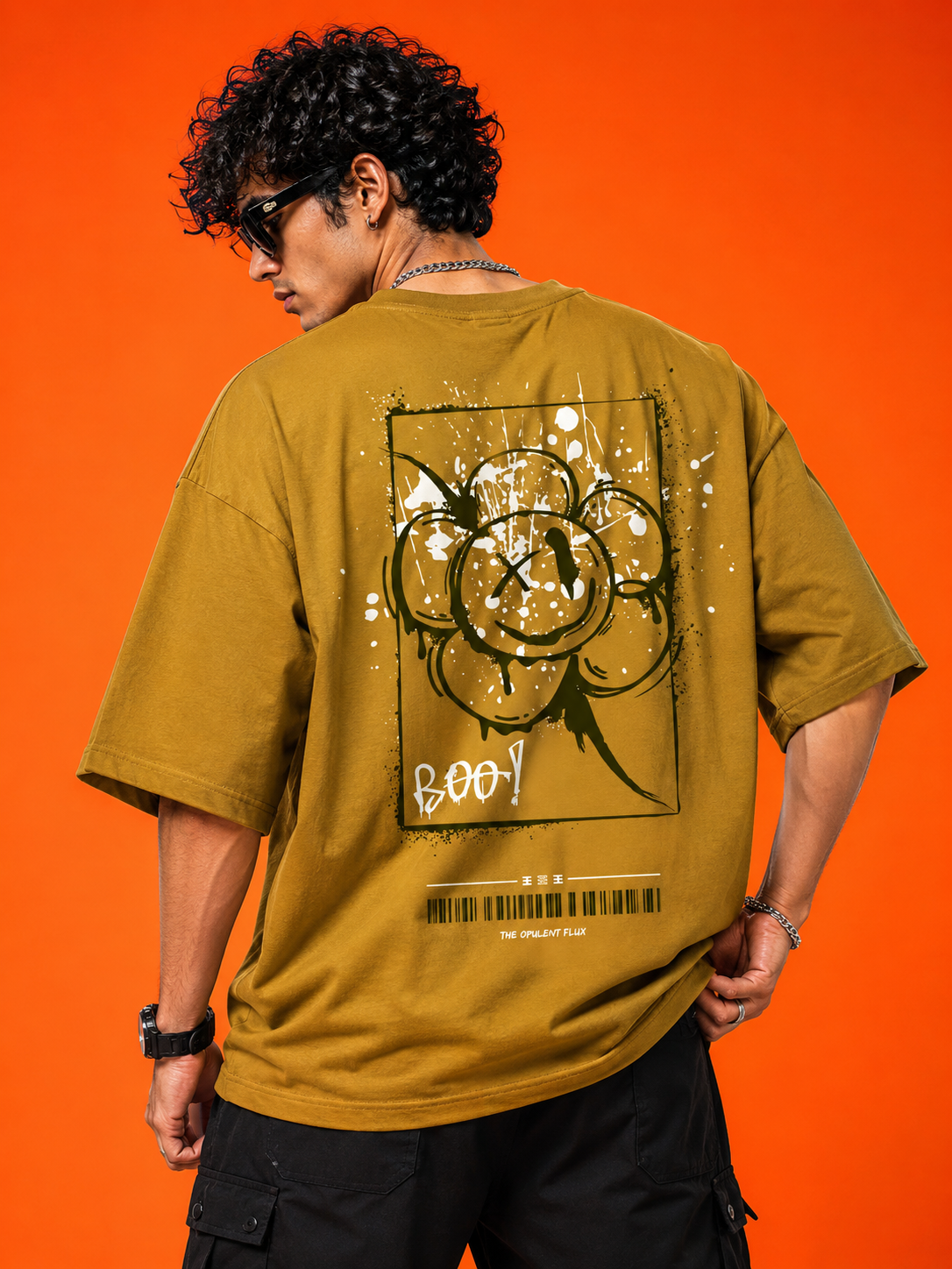 Abstract Flower Oversized Streetwear T-Shirt