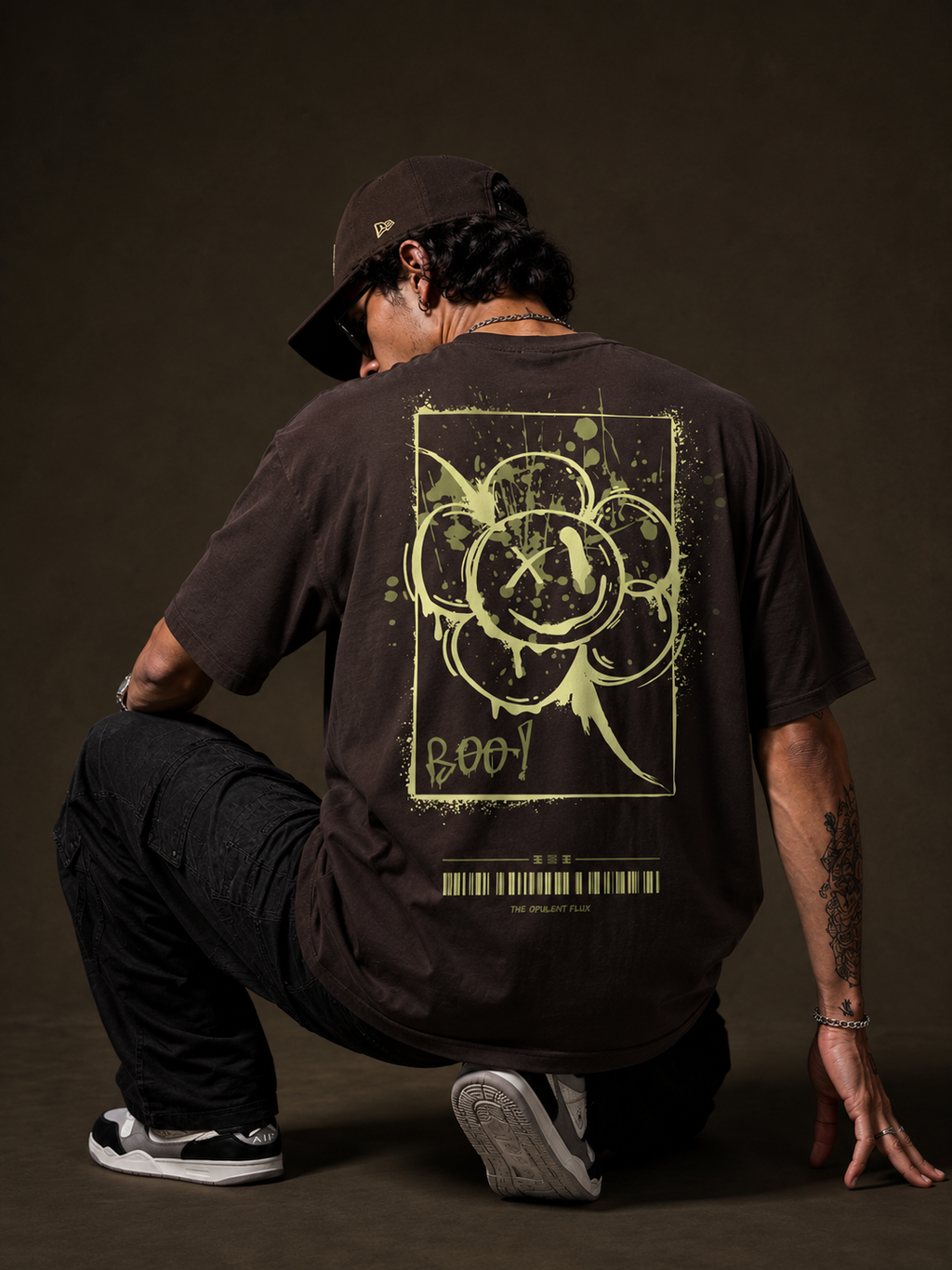 Abstract Flower Oversized Streetwear T-Shirt