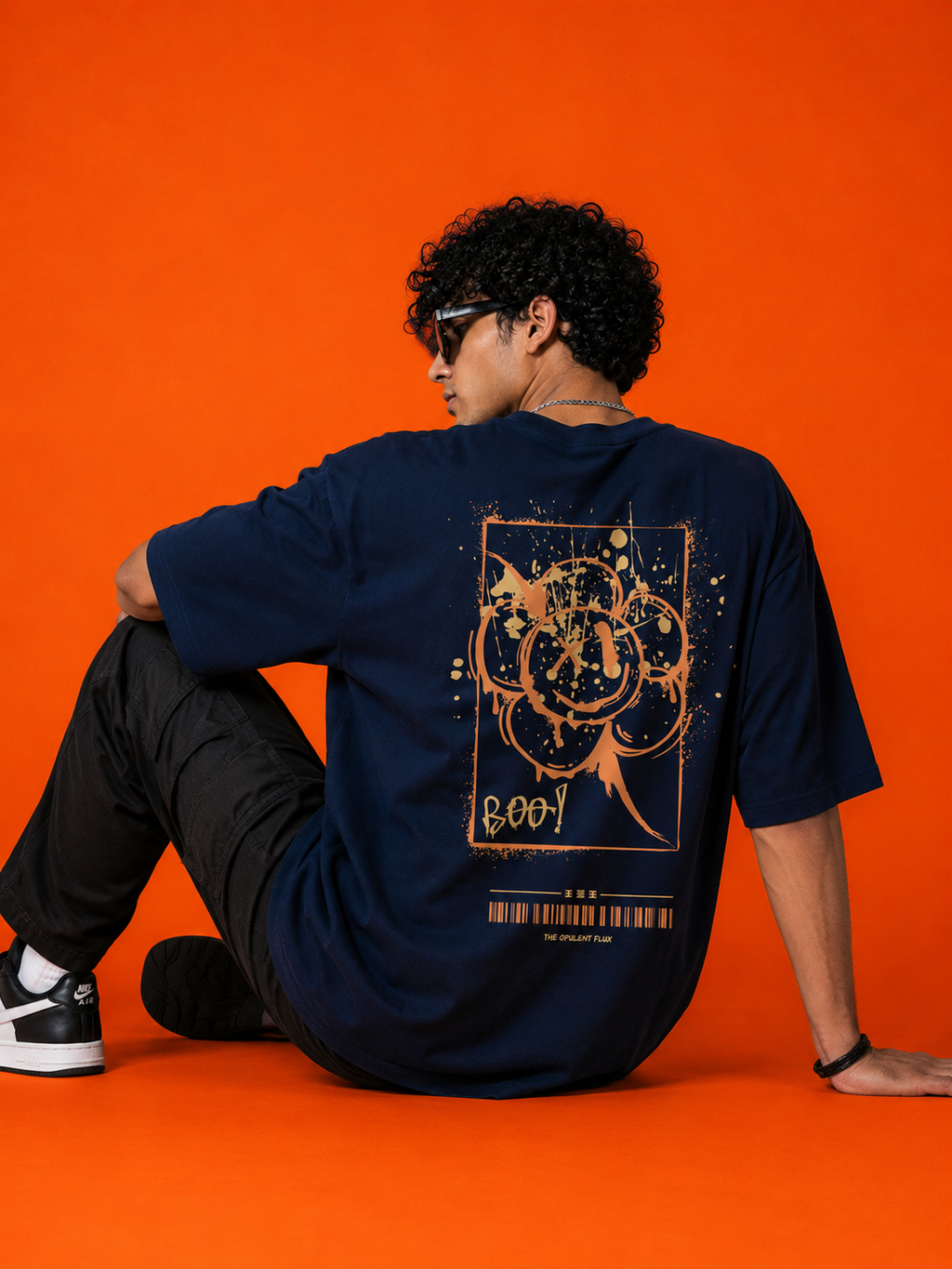 Abstract Flower Oversized Streetwear T-Shirt