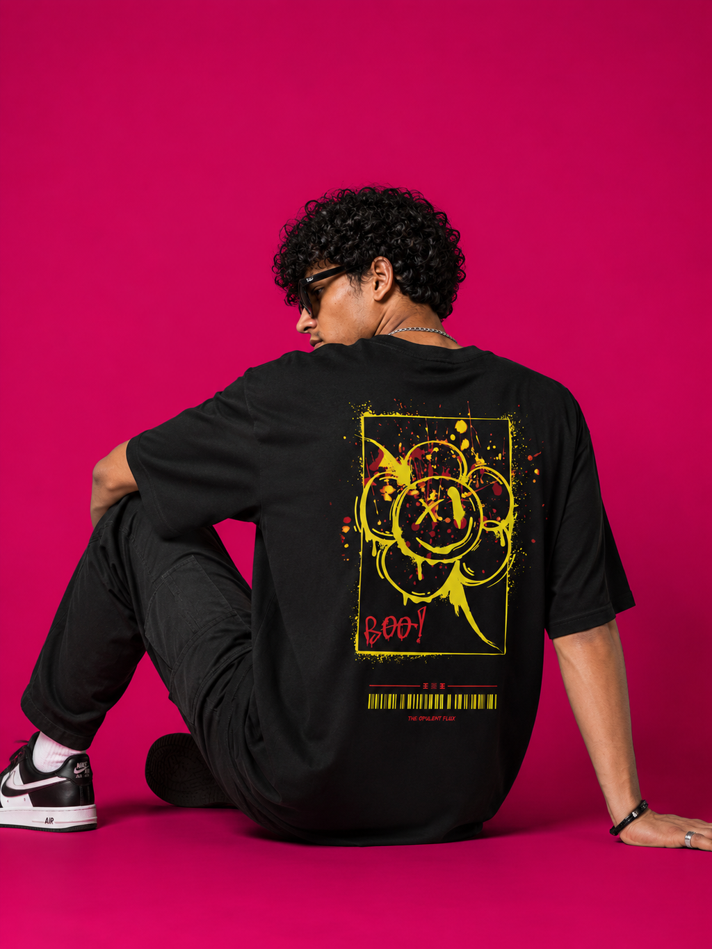Abstract Flower Oversized Streetwear T-Shirt