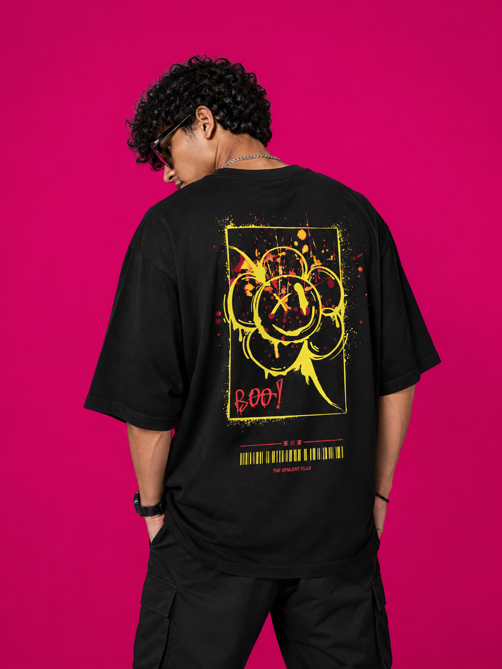 Abstract Flower Oversized Streetwear T-Shirt